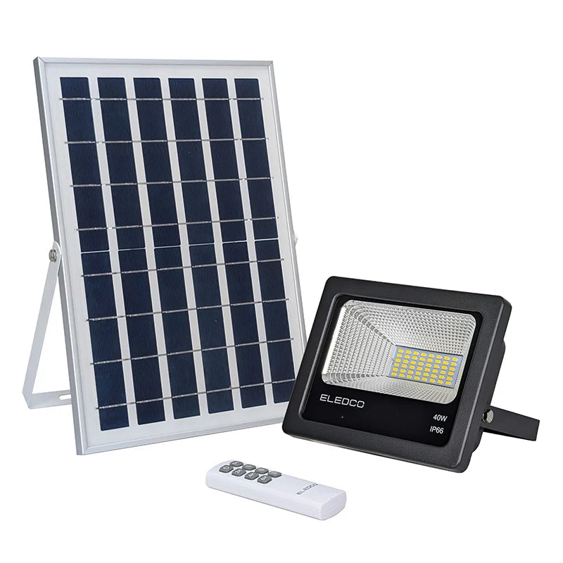Solar LED Schijnwerper 40W, Neutraal Wit 4000K